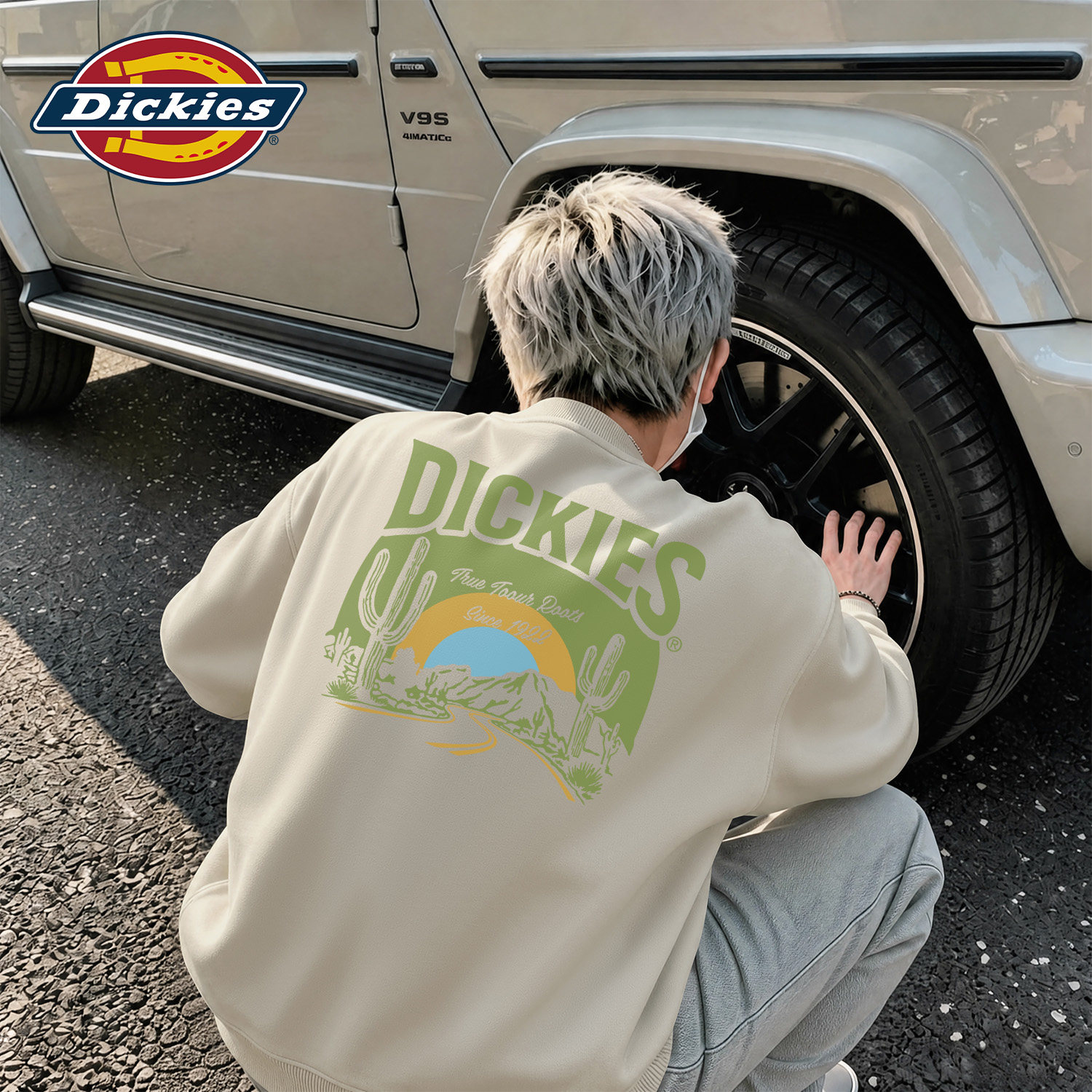 Dickies潮男美式圆领上衣卫衣男