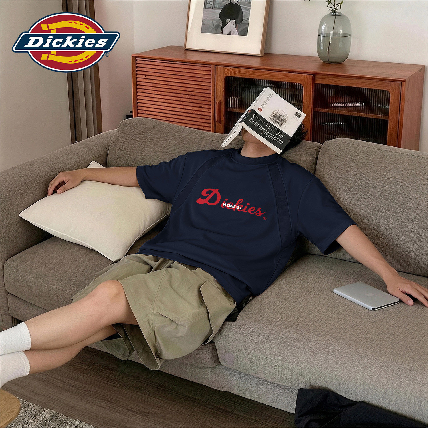 Dickies重磅解构拼接圆领短袖t恤