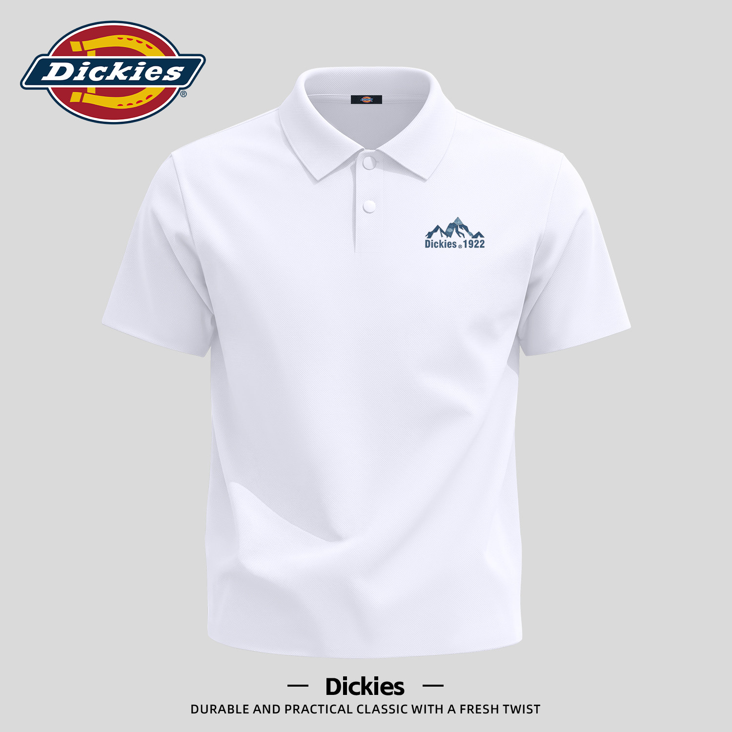 Dickies白色短袖POLO衫男款