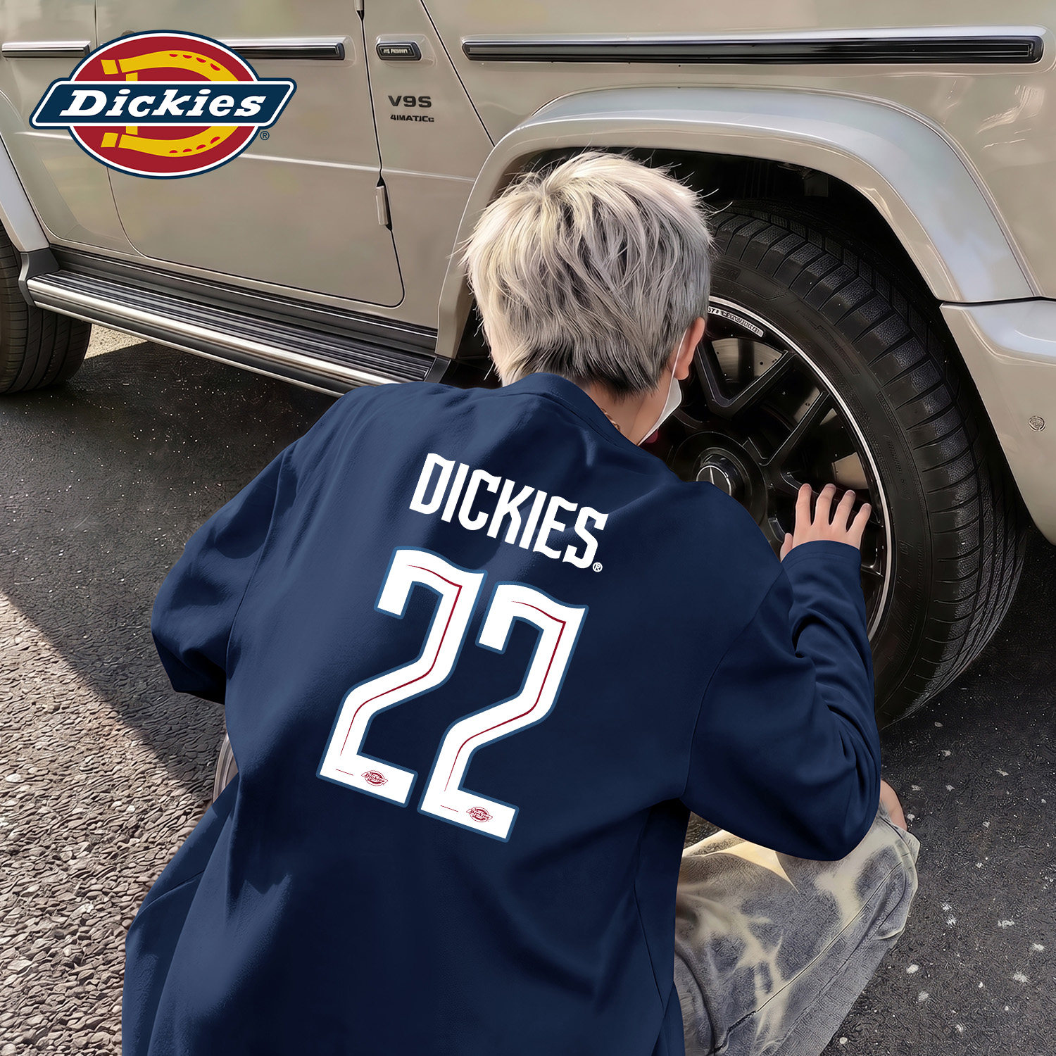 Dickies藏青色男款长袖T恤2026秋