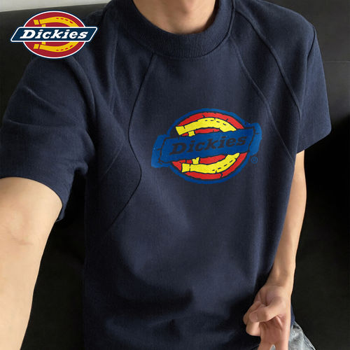 Dickies藏青色解构短袖T恤男生