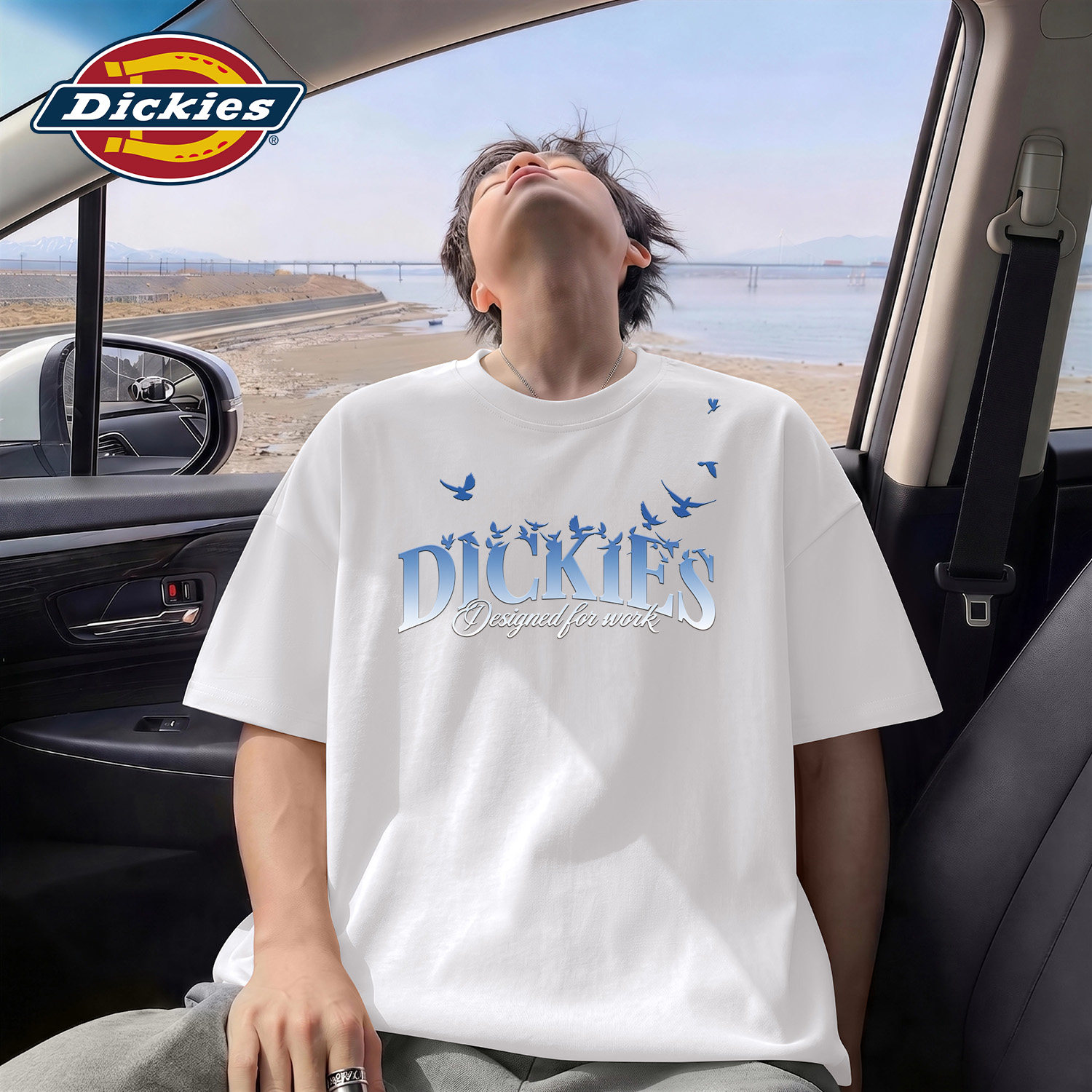 Dickies白色纯棉短袖T恤男生