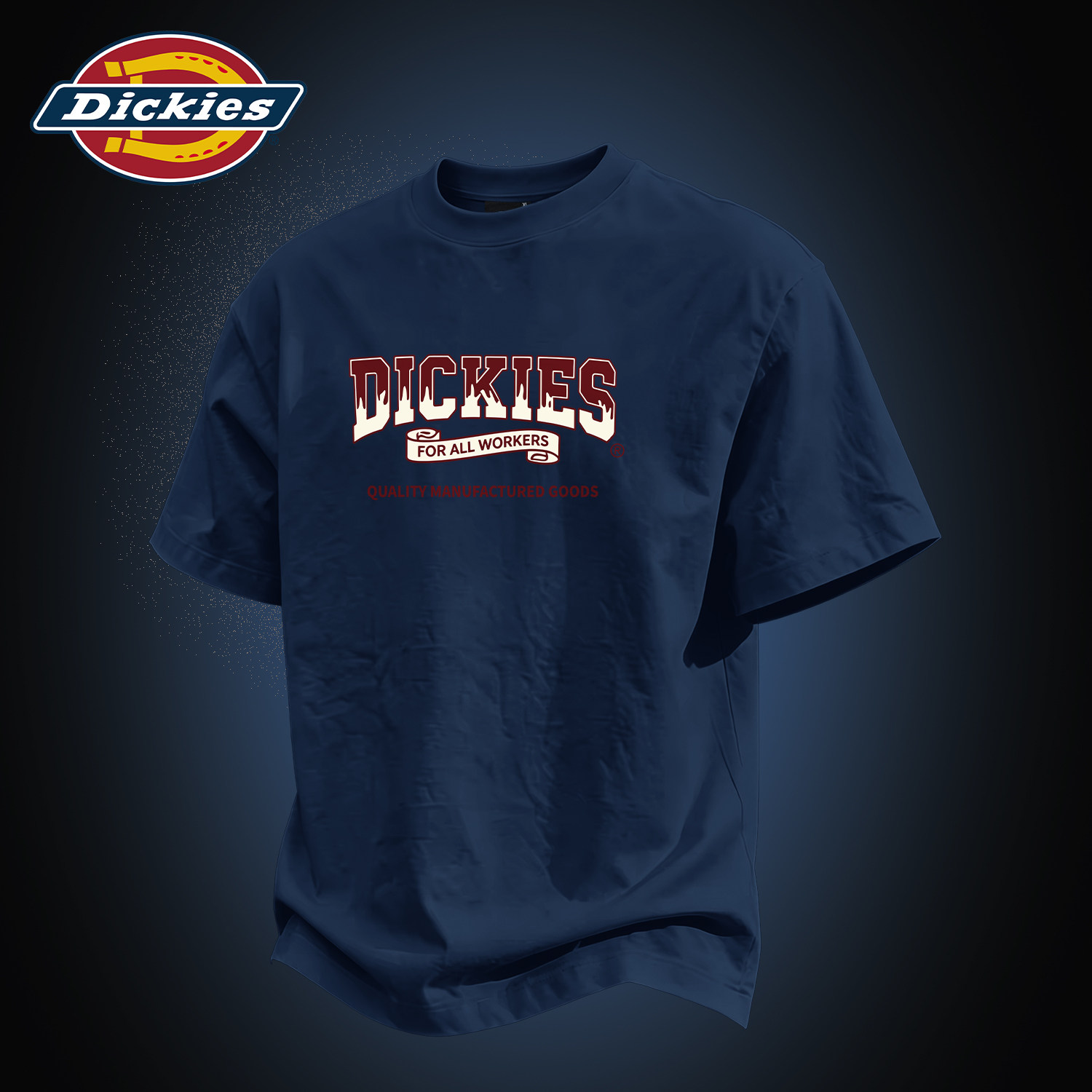 Dickies藏青色纯棉短袖T恤男款