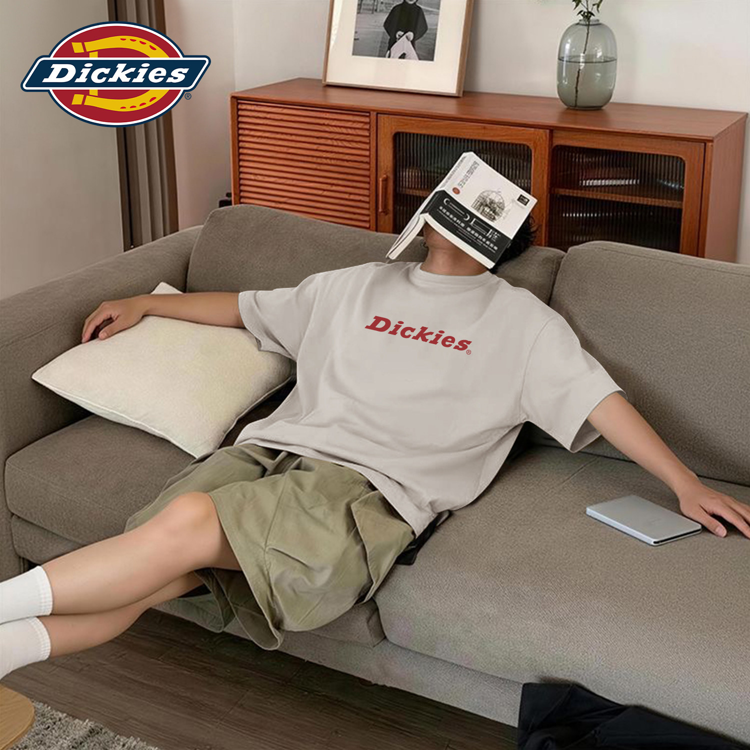 Dickies海鸥灰纯棉短袖T恤男生