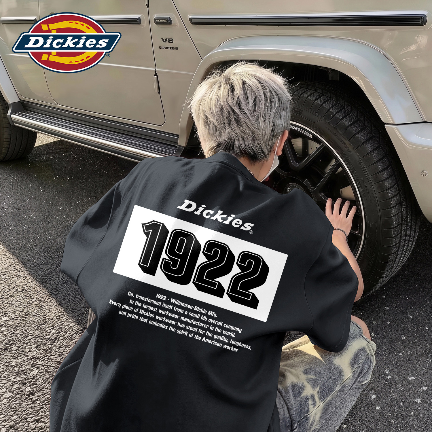 Dickies黑色美式纯棉短袖T恤