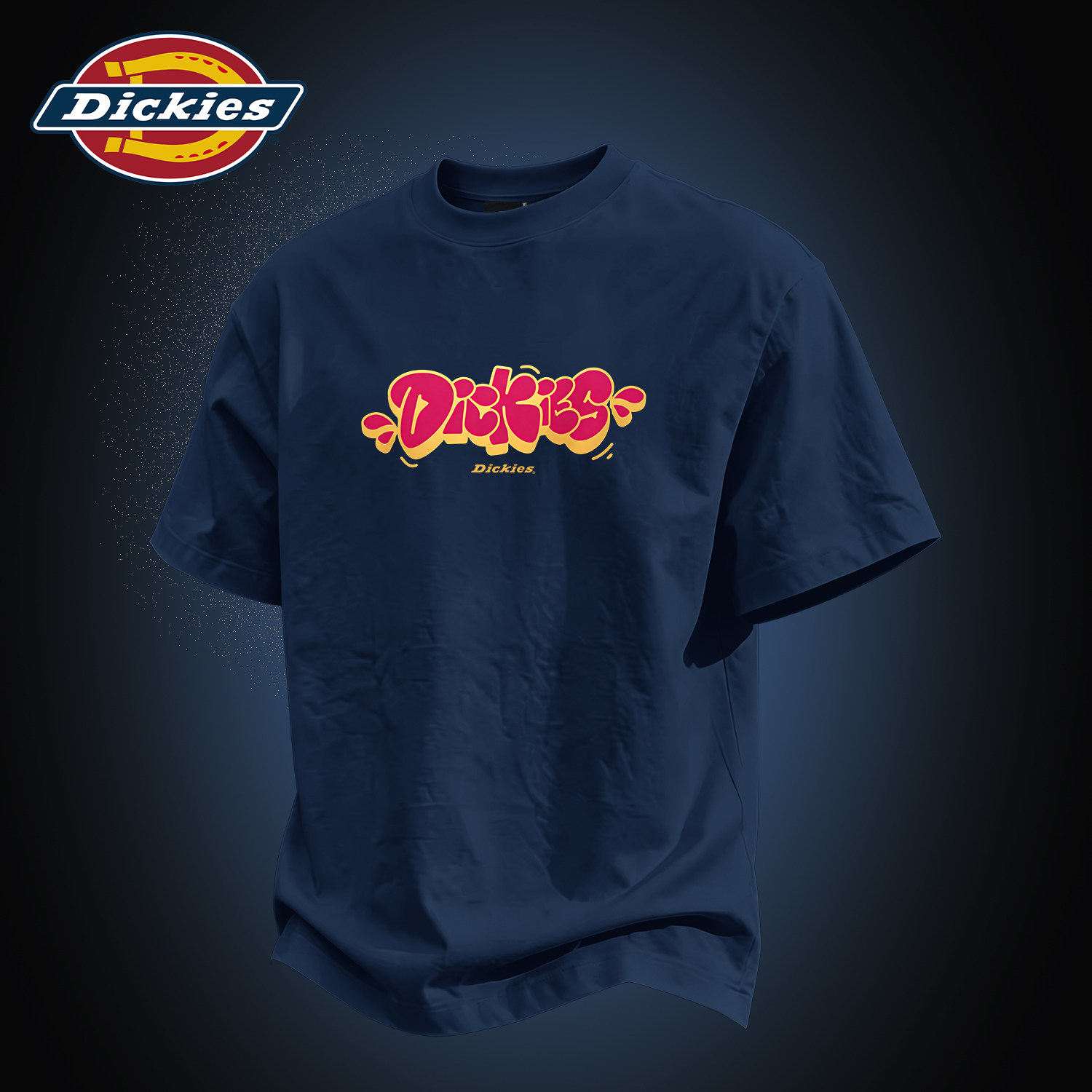 Dickies藏青色情侣装短袖T恤男
