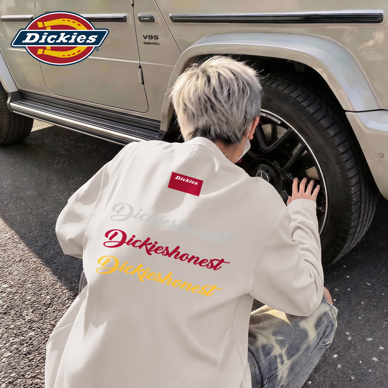 Dickies潮牌纯棉长袖T恤三色印花
