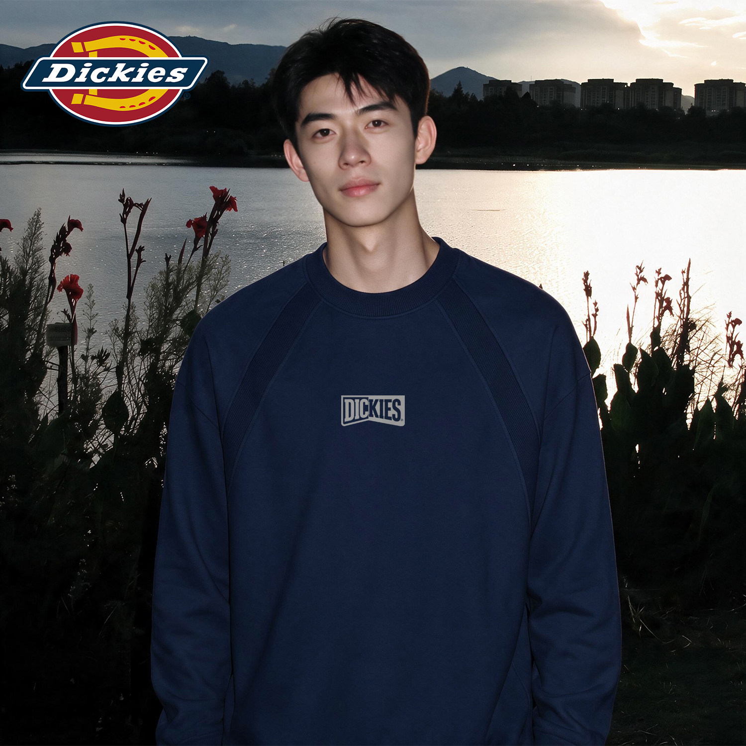 Dickies旗舰店插肩长袖T恤男款
