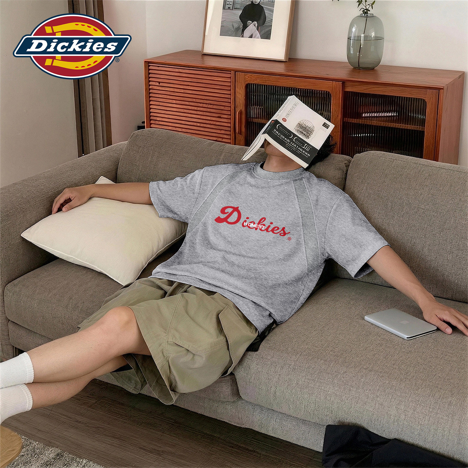 Dickies重磅解构拼接圆领短袖t恤