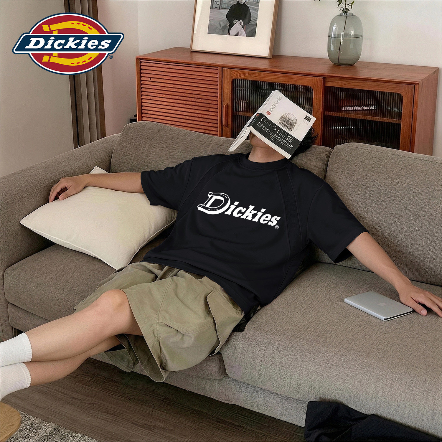 Dickies重磅解构拼接圆领短袖t恤