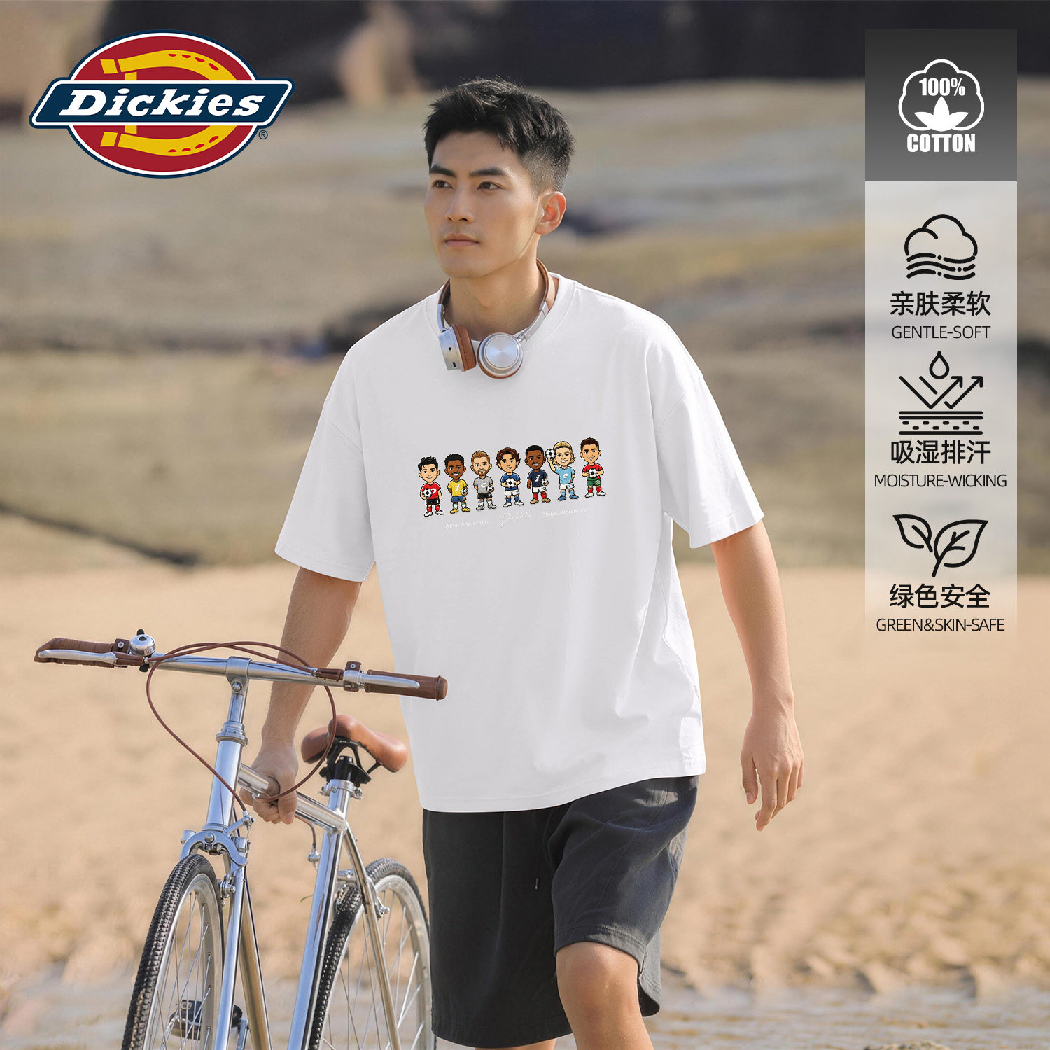 Dickies足球小人印花短袖T恤