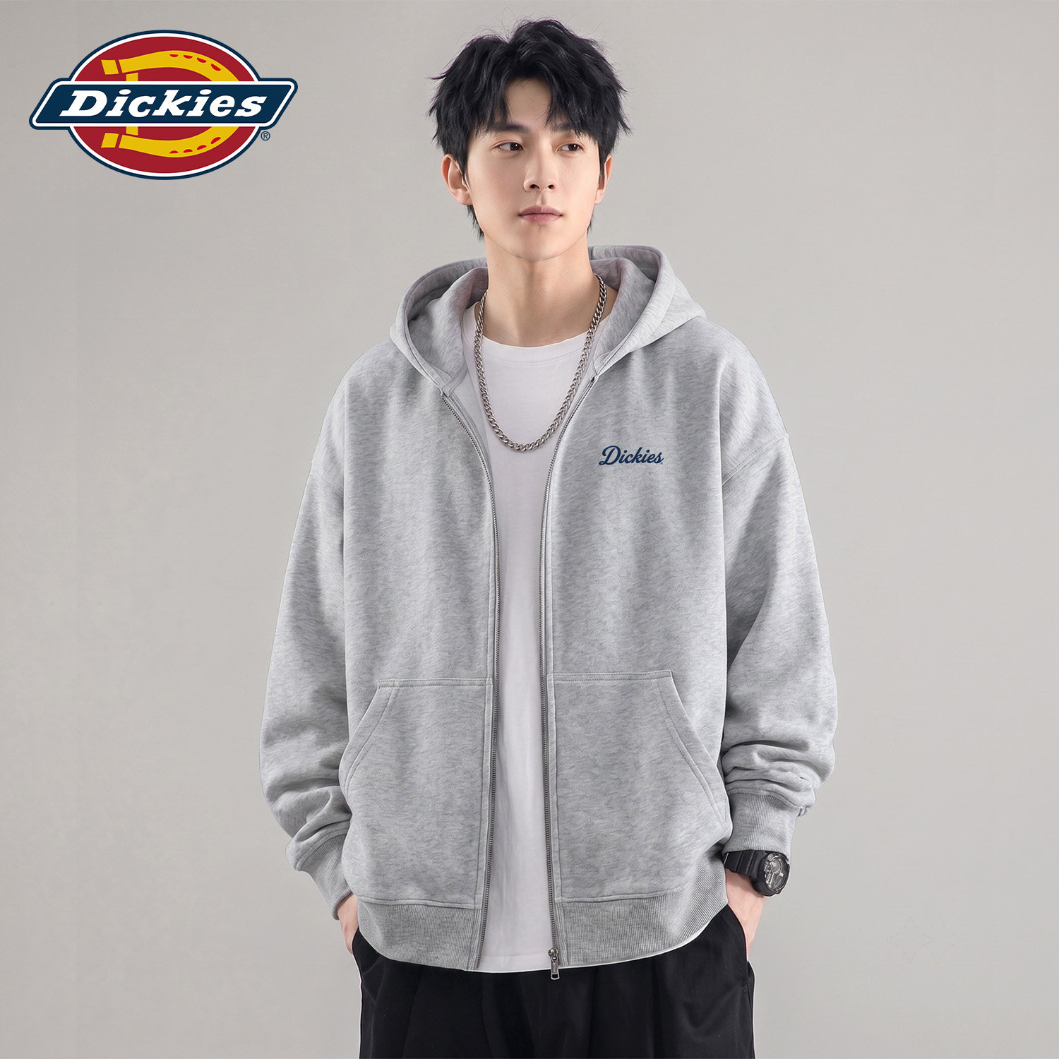 Dickies旗舰店拉链开衫卫衣男款