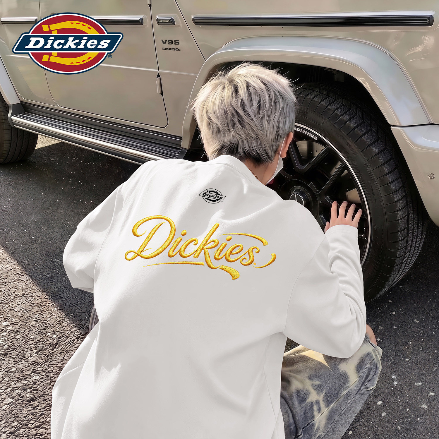 Dickies纯棉复古潮牌男款长袖T恤