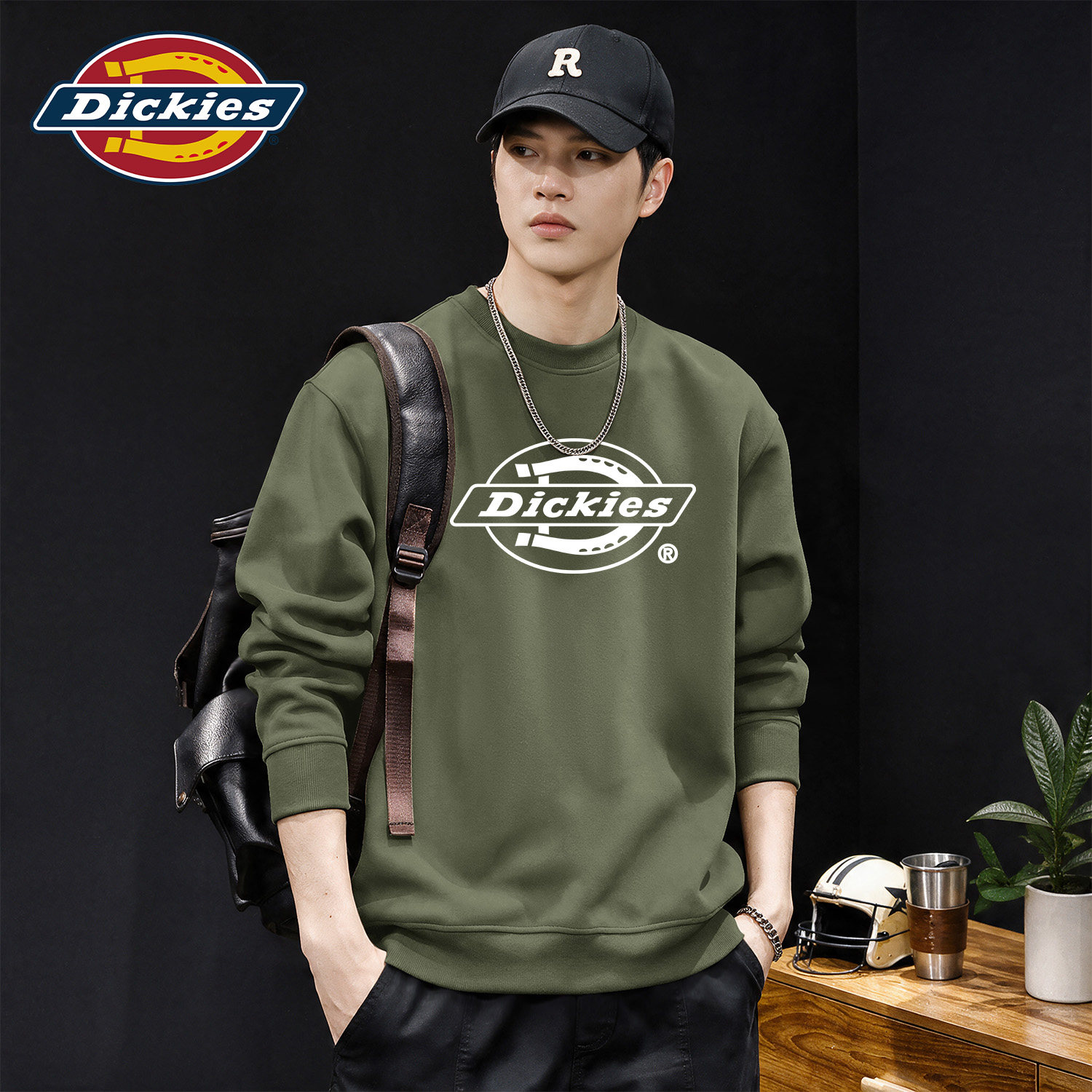 Dickies旗舰店圆领卫衣男