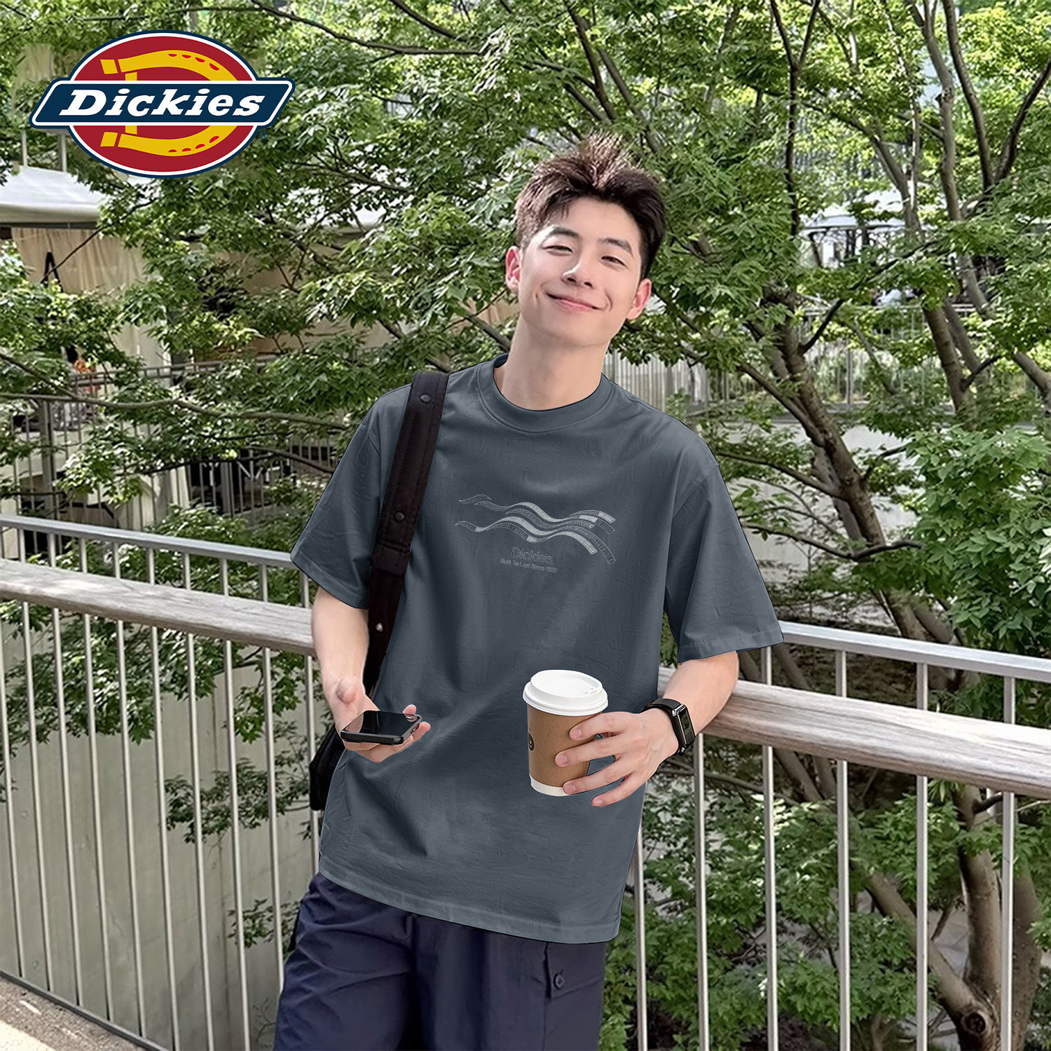 Dickies铁灰色短袖t恤男生2026
