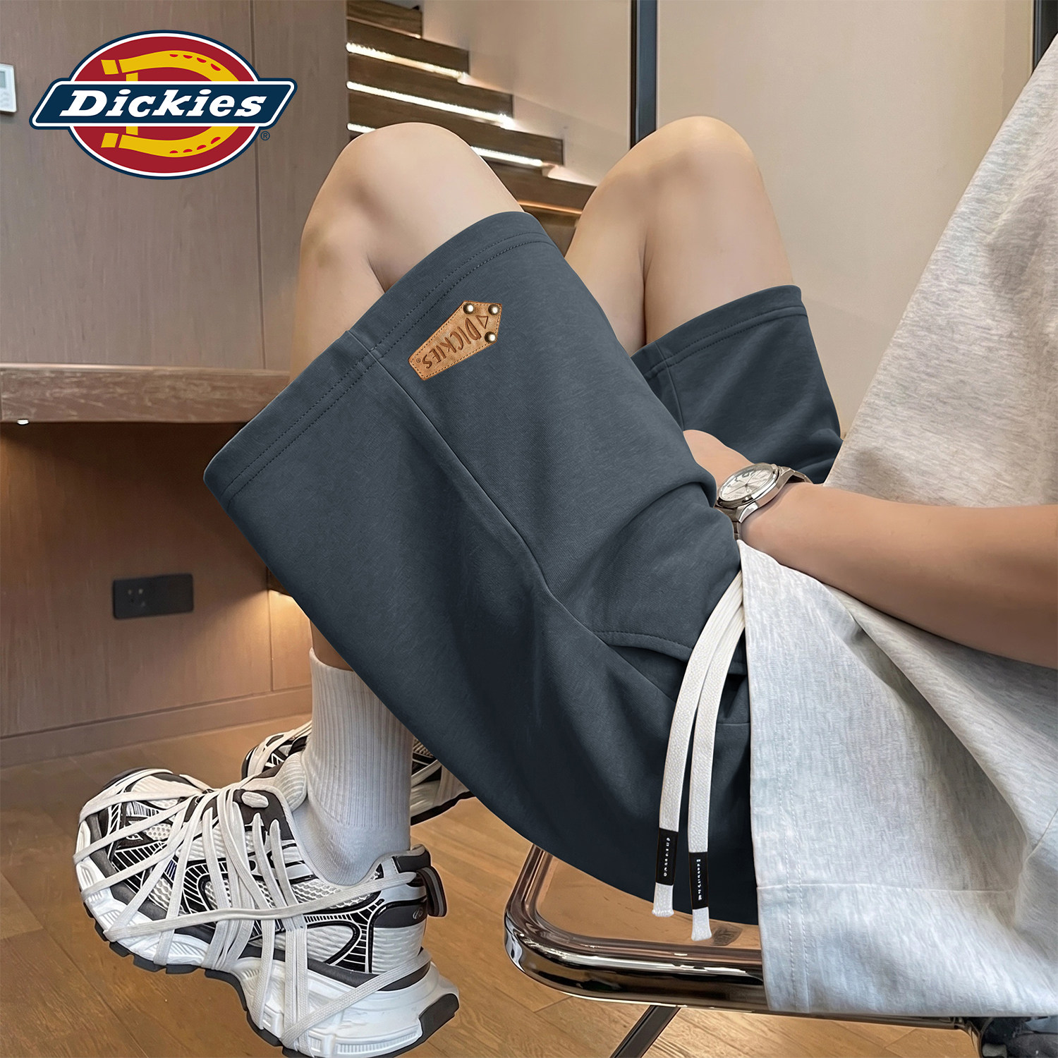Dickies深灰色运动短裤男生
