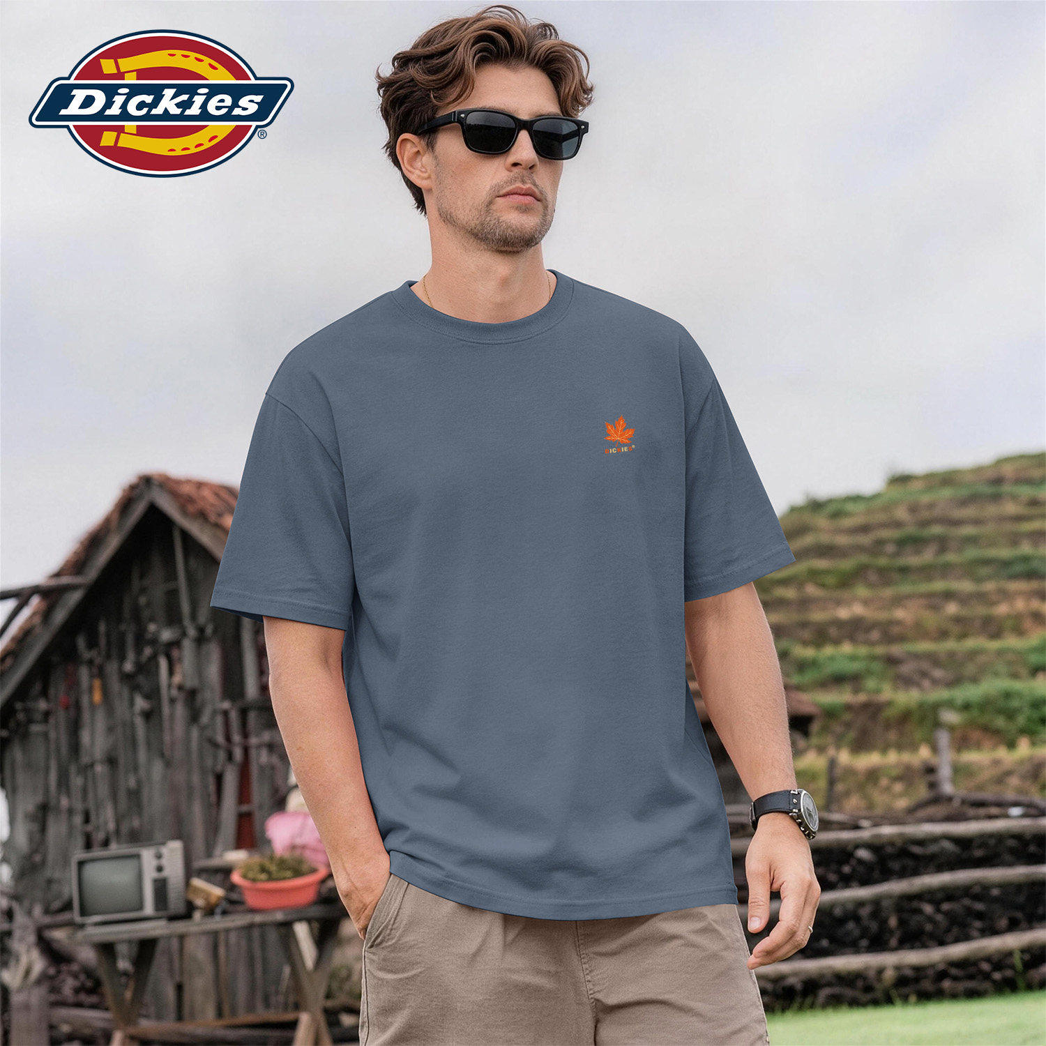 Dickies铁灰色男款潮流短袖T恤20