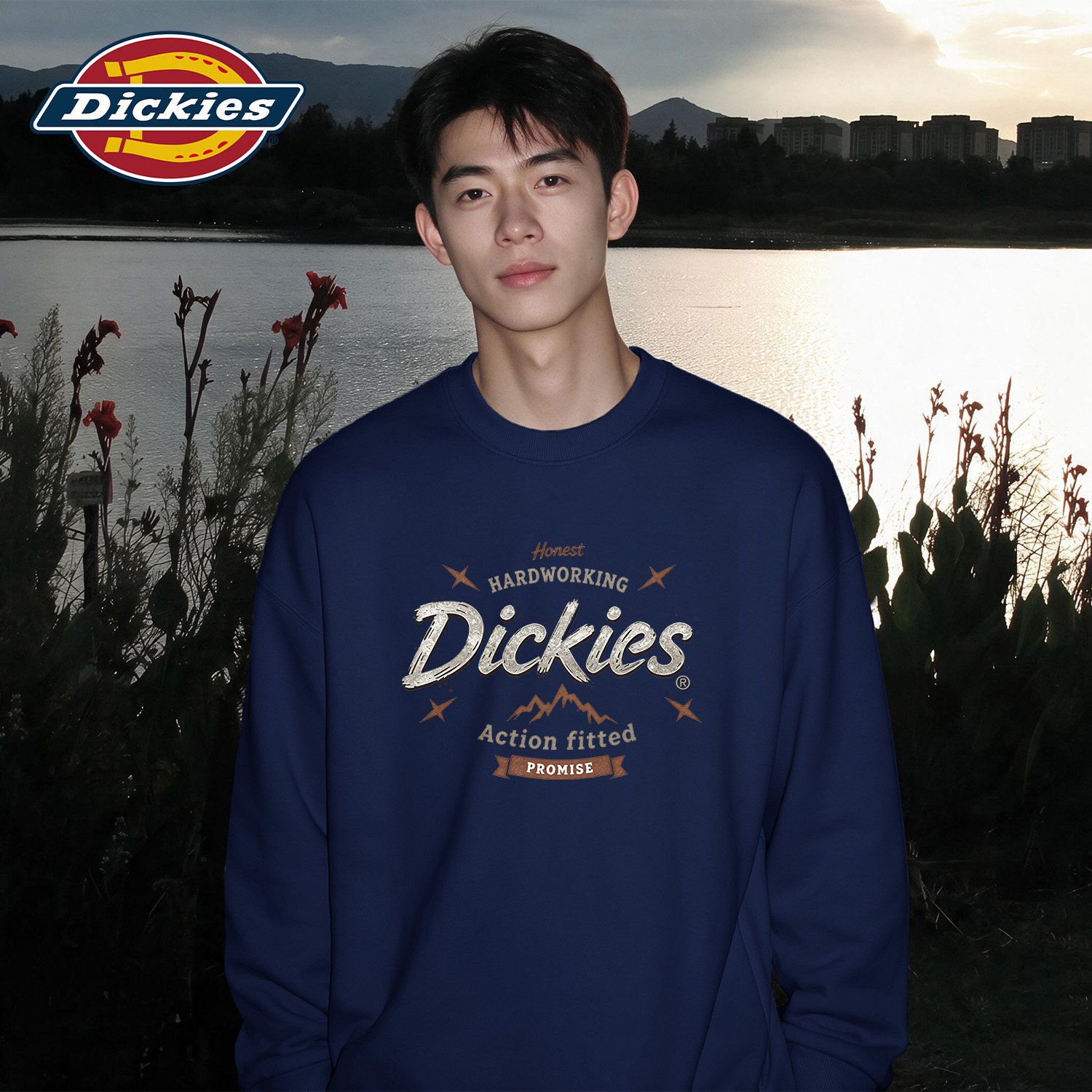 Dickies美式街头套头圆领卫衣男