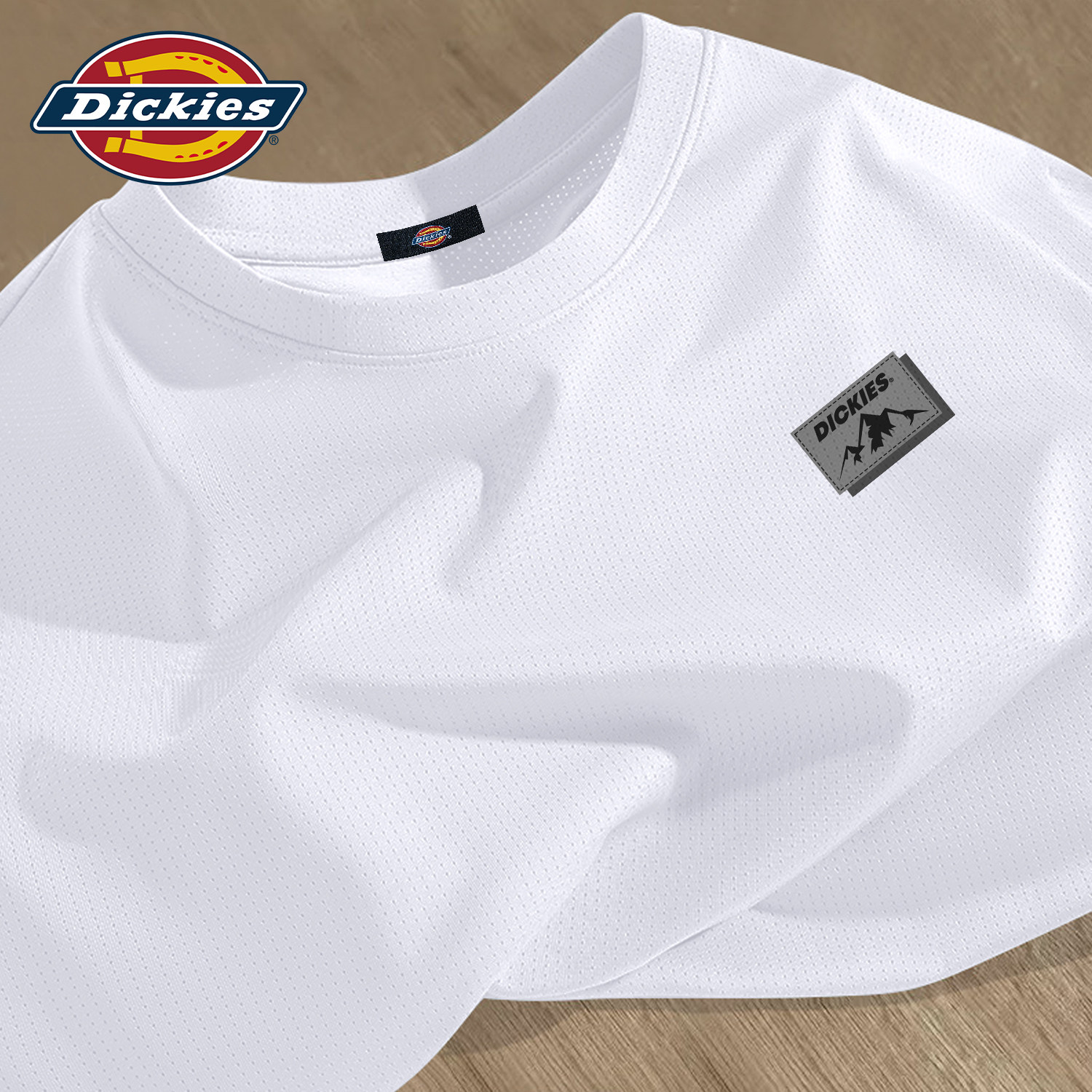 Dickies白色冰丝网眼短袖T恤