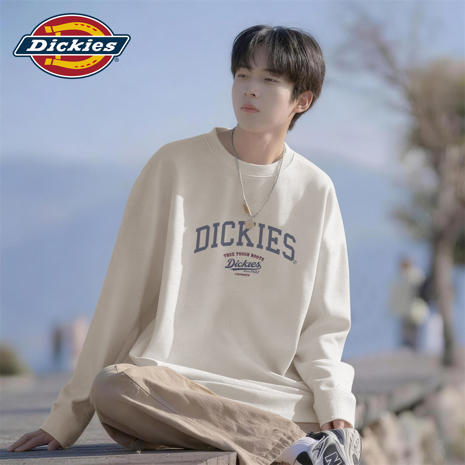 Dickies男生长袖t恤2026秋季新款潮牌宽松男女同款慵懒感休闲上衣