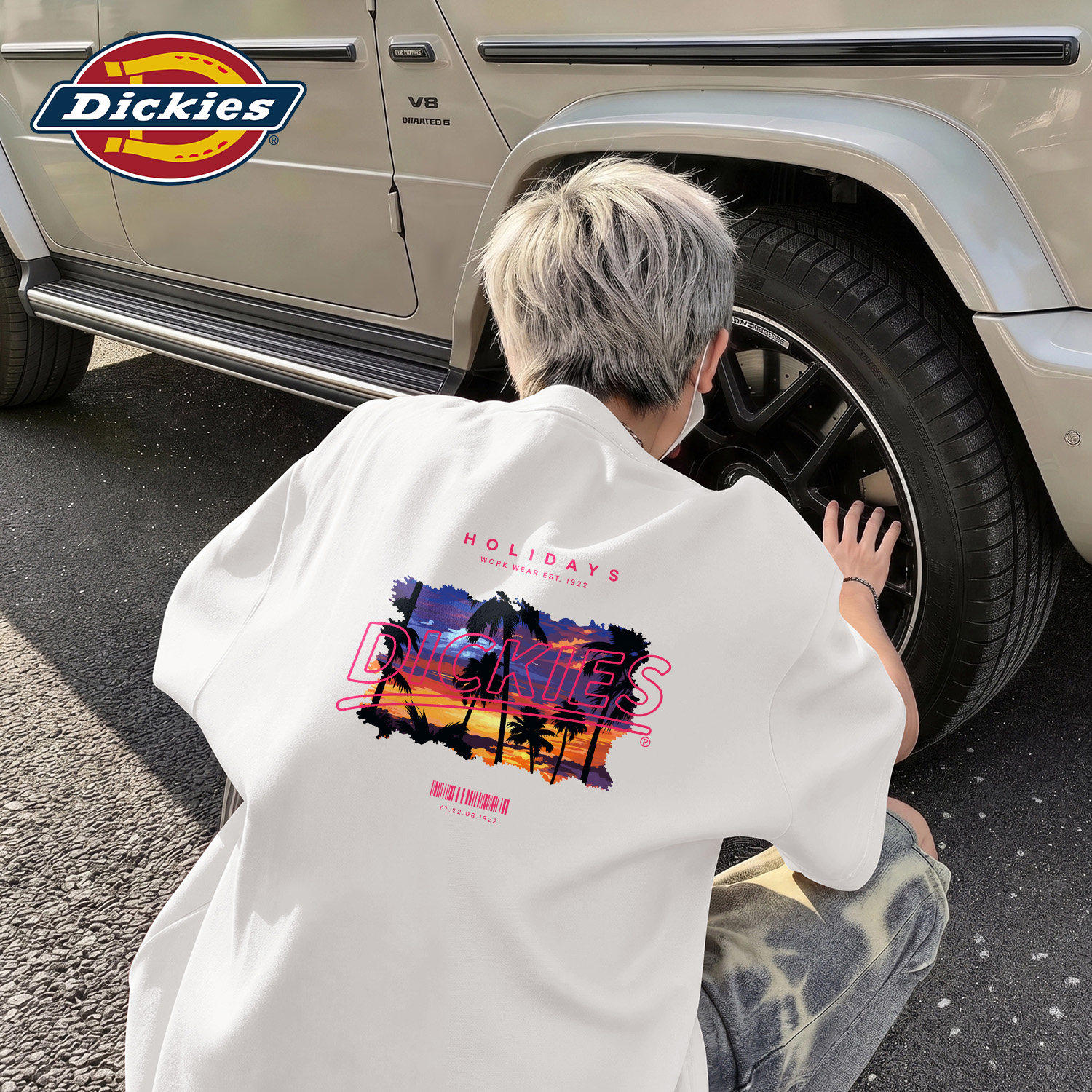 Dickies白色纯棉短袖T恤