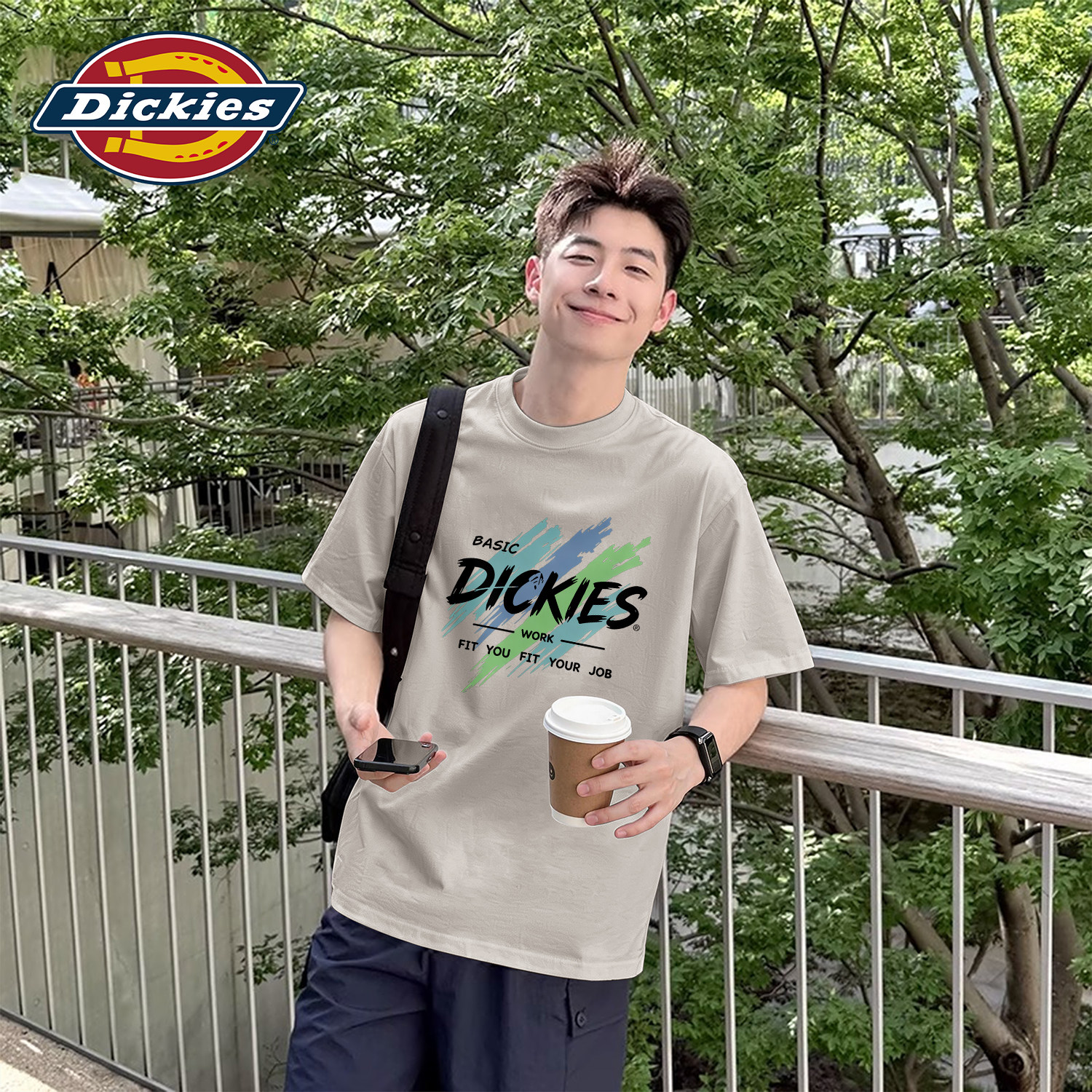 Dickies海鸥灰短袖T恤男款2026
