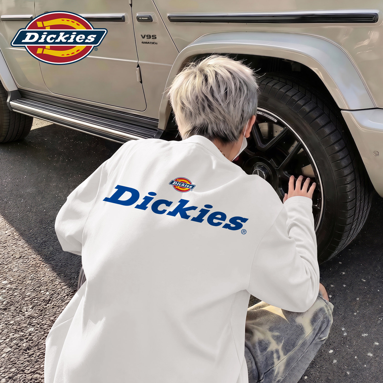 Dickies纯棉男士潮牌复古长袖T恤