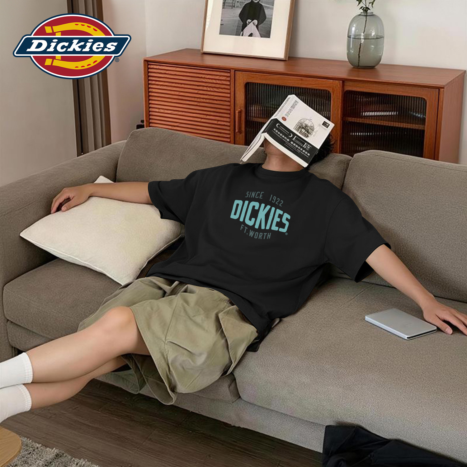 Dickies黑色纯棉短袖T恤