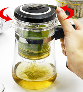 荣标飘逸杯玻璃茶具可拆洗过滤泡茶杯子 水滴泡茶器玲珑 保温杯