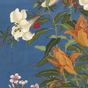 万寿无疆册 工笔花鸟画小品临摹绢布范本 卧室客厅装饰画绢布画心