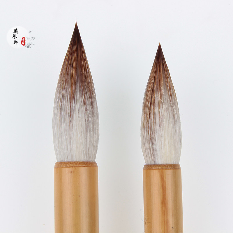 老技师特制毛笔兼毫纯狼毫羊毫大中楷欧楷田英章专用颜柳赵体行书