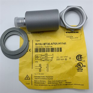 TURCK 接近开关 BI15U-MT30-AP6X-H1141 PTFE涂层 1636734