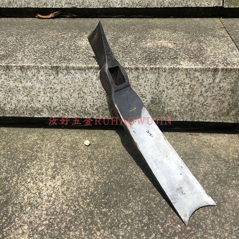 手工定制两用锄头 一体锻打弹簧钢锄斧钢镐 挖笋锄挖草药种花农具