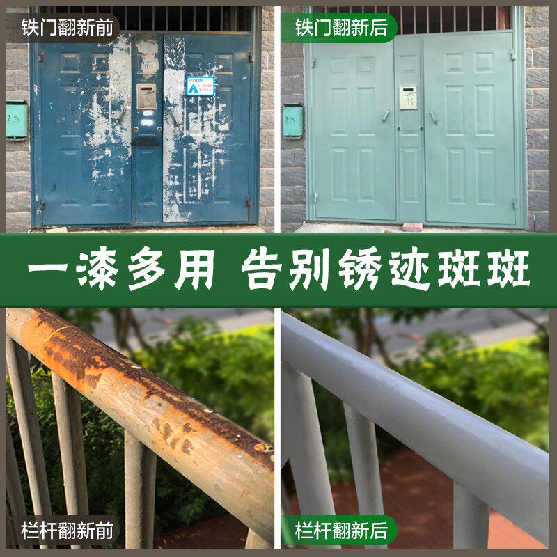 莱硕漆入户门改色防盗门翻新漆防锈漆铝合金改色漆自喷漆金属油漆