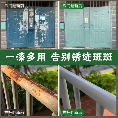 莱硕漆入户门改色防盗门翻新漆防锈漆铝合金改色漆自喷漆金属油漆