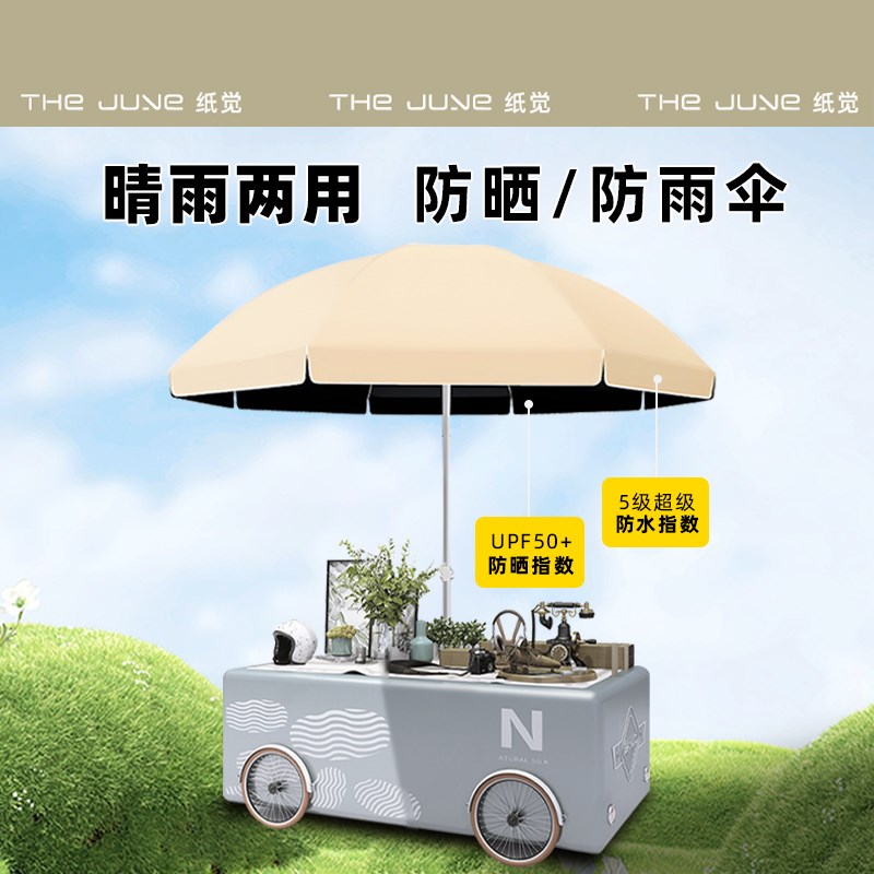 纸觉遮阳伞户外摆摊专用大号庭院伞大型商用广告伞定制防晒太阳伞