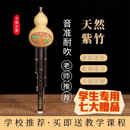 天然紫竹葫芦丝乐器C调降b调G调F调小学生儿童初学者入门专业演奏