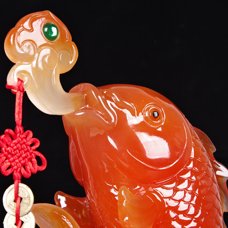 年年有余鱼摆件连年招财鱼客厅电视柜酒柜家居装饰品乔迁新居礼品