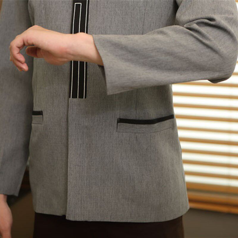 酒店宾馆客房PA工作服大码保洁工装制服灰色长袖餐厅茶楼物业家政
