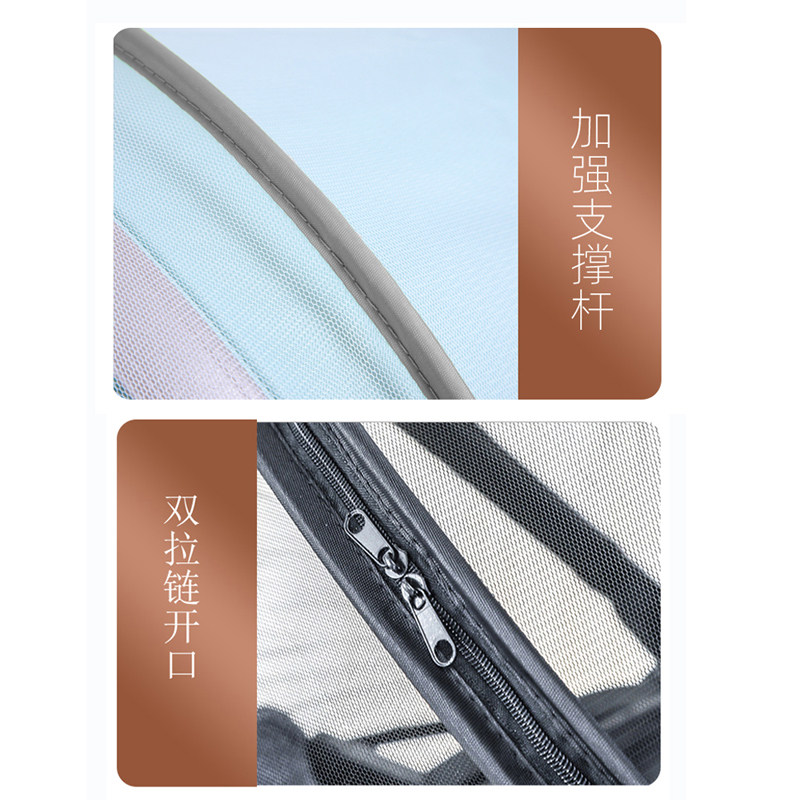 婴儿车蚊帐加密高景观童车夏季防蚊子溜遛娃车全罩式通用伞车纱帐