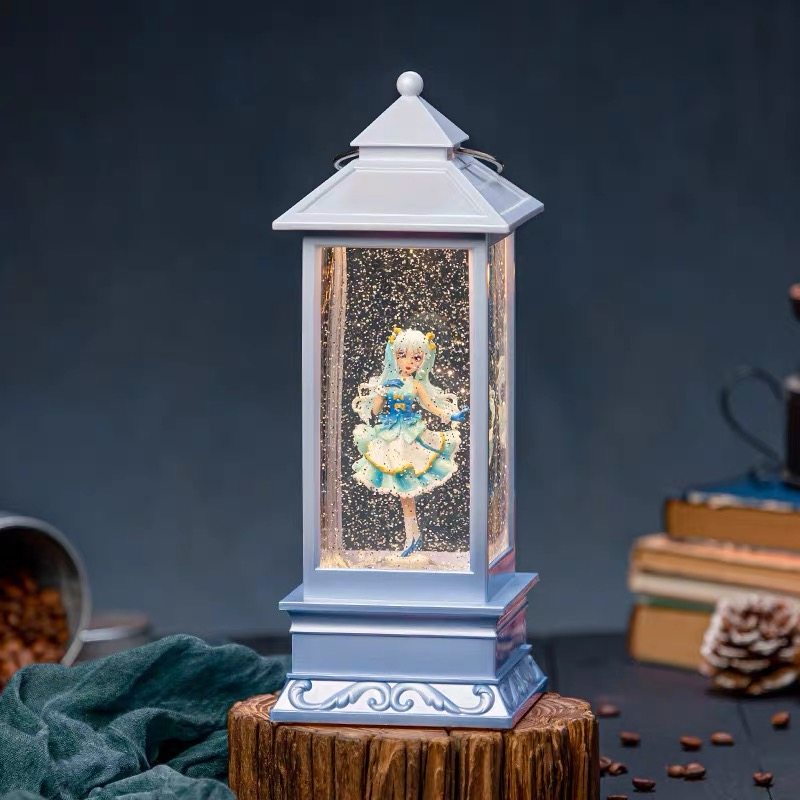 小舞唐三模型自动飘雪音乐盒水晶球可旋转摆件水晶装饰生日礼物