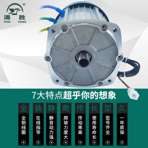 电动三轮车电机方四孔1500w3000w大功率差速马达60V72V电动机配件