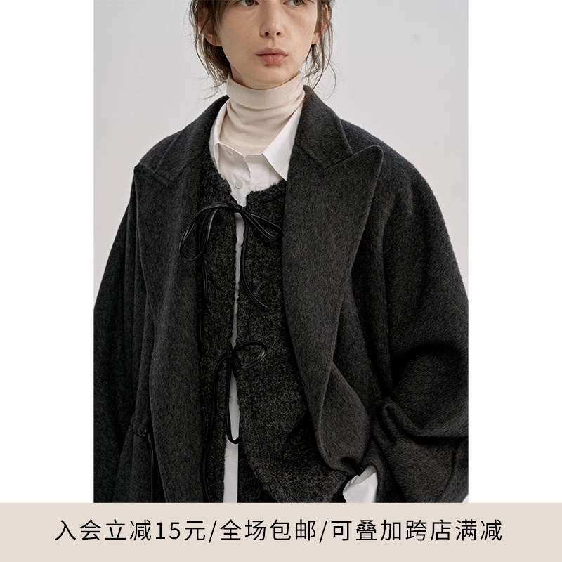 PLANITES 24AW vol.6 圈圈绒拼皮系带叠穿马甲外套
