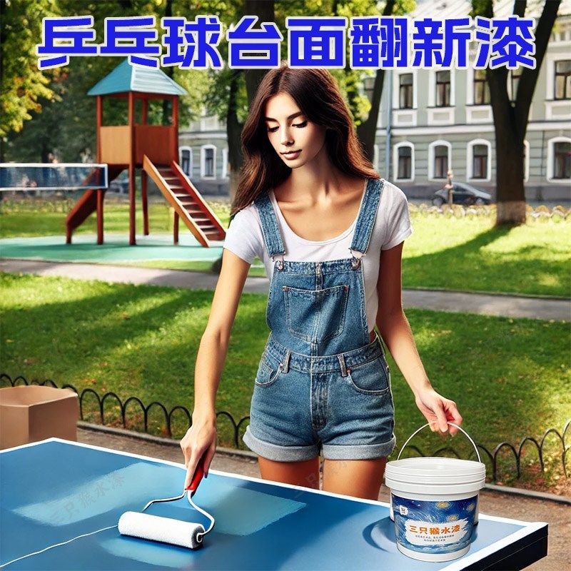 乒乓球台面翻新漆环保水漆双组份高硬环保漆桌面自刷漆防水防晒漆