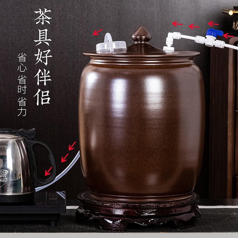 陶瓷纯净水桶空桶饮水机下置储水罐自动上水阀饮水器抽水功夫茶