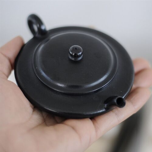 小虚扁壶超小容量60cc宜兴紫砂壶原矿朱泥手工小品壶泡茶把玩佳品