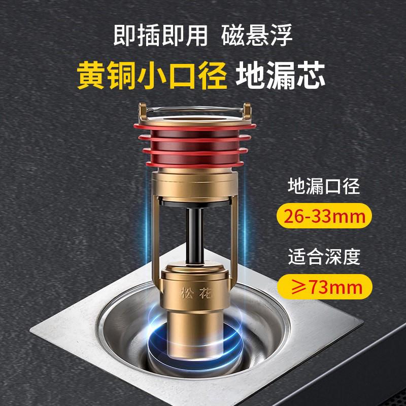 小口径防臭地漏芯超细专用防反味地漏厕所防虫防返水老地漏通用芯