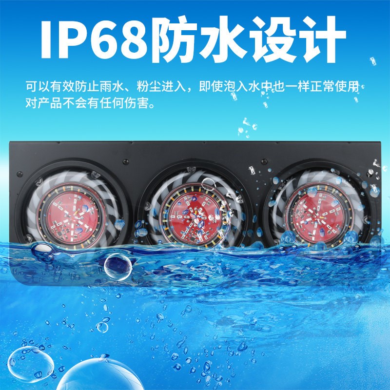 货车大中集挂车led后尾灯总成改装三联超亮防水爆闪刹车后组合灯