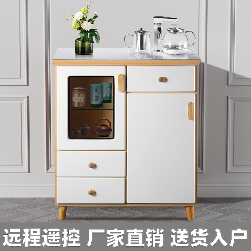 美凌达新中式高端茶吧机家用遥控全自动上水智能立式饮水机餐边柜