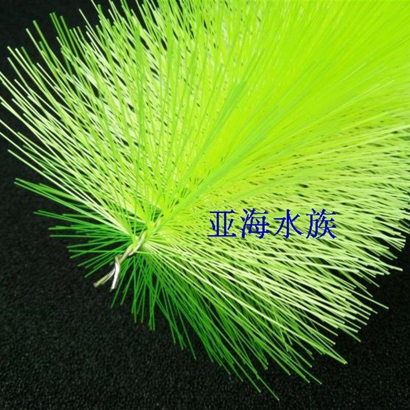 包邮锦鲤池过滤毛刷鱼池过滤材料滤材绿色十字毛刷304钢1.6芯50支